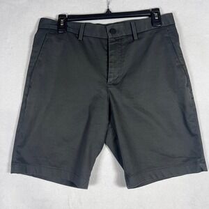 Banana Republic Aiden Shorts Mens 30 Charcoal/Black Slim Fit Chino Stretch